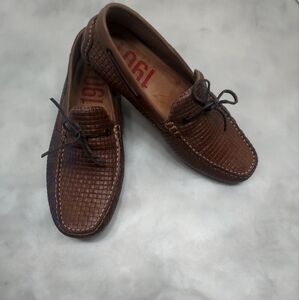 1901 Leather Brown Trend Casual Woven Driving/Loafers.  Size 9.5M